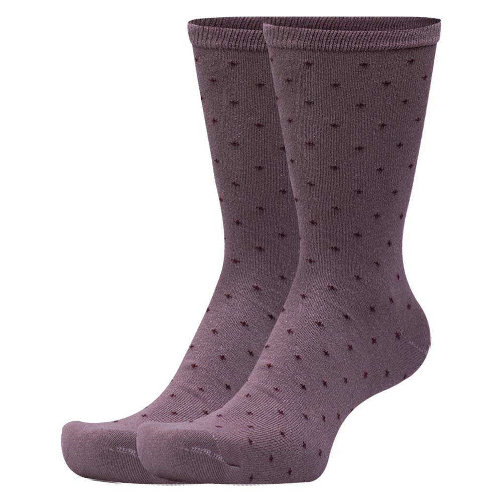 Women Dotted Purple crew Socks
