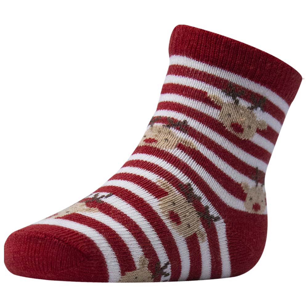 Unisex Santa Claus & Reindeer Baby Socks