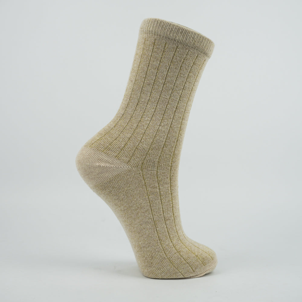Golden Shimmer Girl's Crew Socks