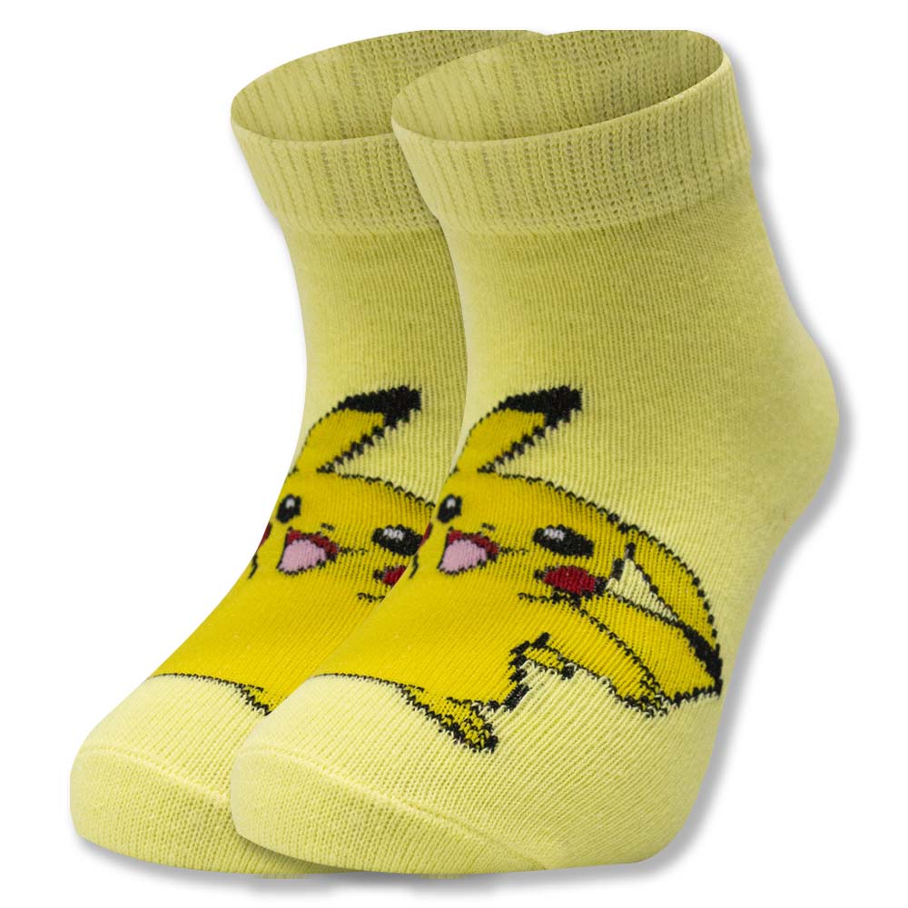 Pikachu Print Toddler Ankle Socks