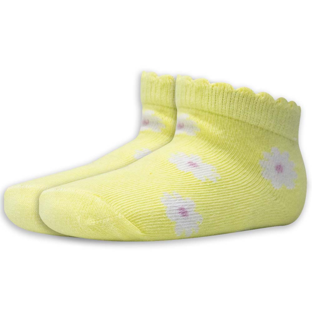 Newborn Baby Girl Flower Print Ankle Socks