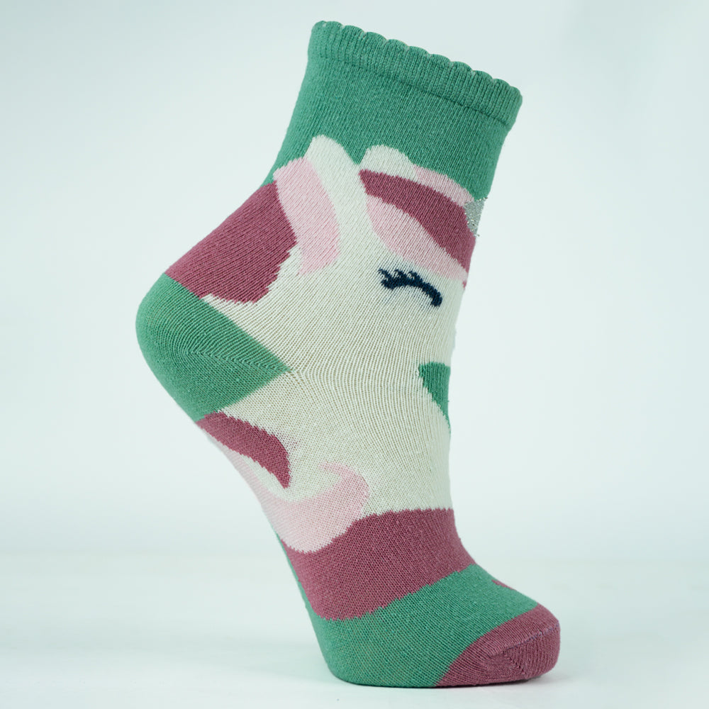 Magical Unicorn Girls' Crew Socks