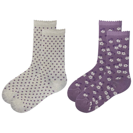 Girl's Fun Dot & Floral Ankle Socks