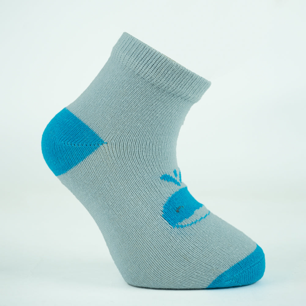 Whale Print Toddler Boys' Cotton Socks