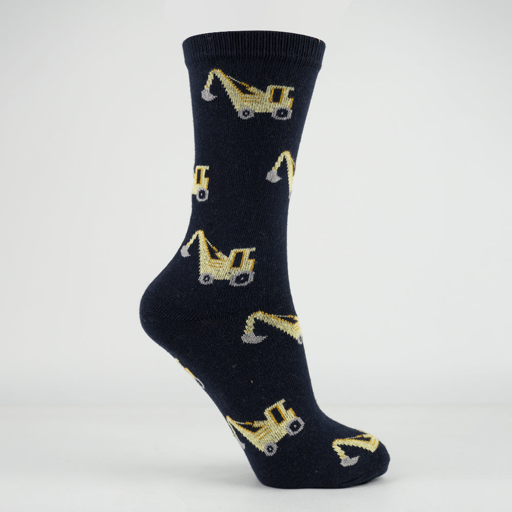 Boys' Crane Print Crew Socks