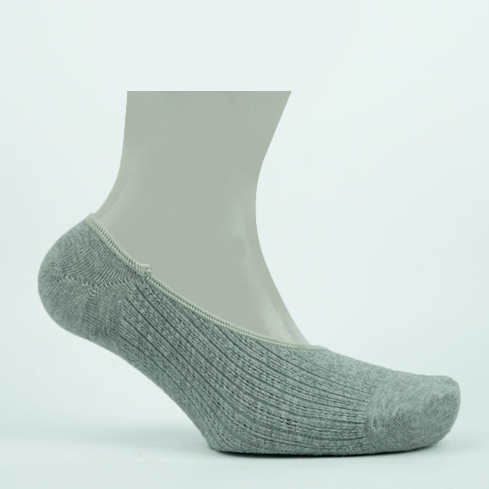 Grey No-Show Socks for Women