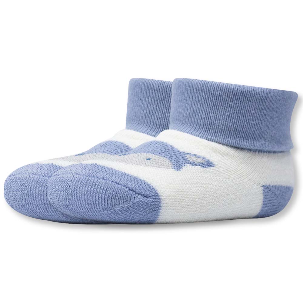 Blue & White Fox Baby Boy Socks