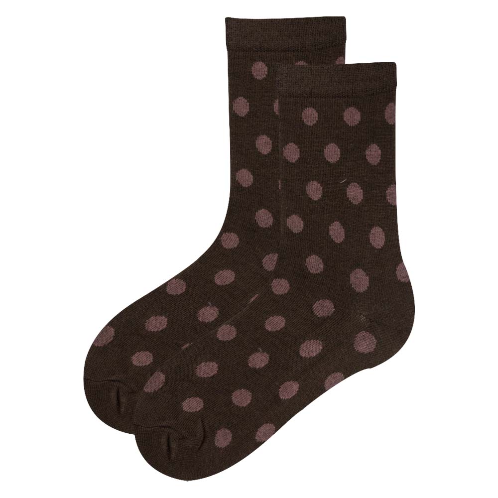 Girl's Polka Dot & Floral Print Ankle Socks