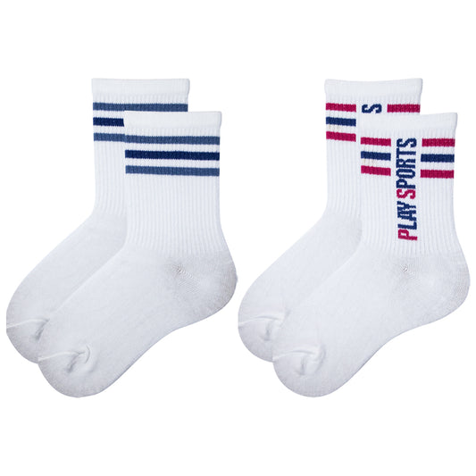 Pack of 2 - Boys Athletic Crew Socks