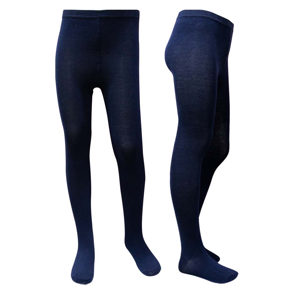 Navy Cotton Blend Girl's Tights (CJ)