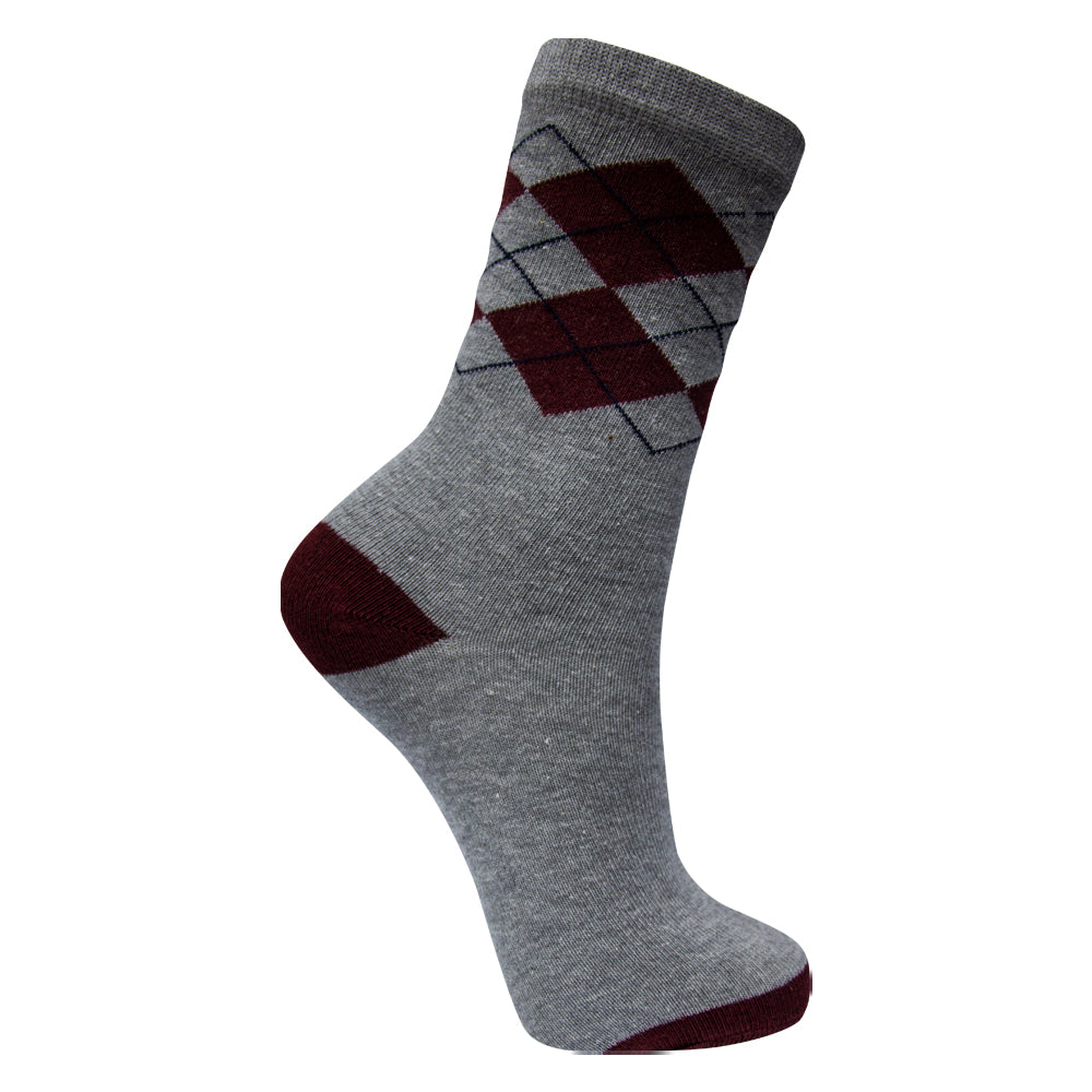 L. Gray Boy's Argyle Crew Socks