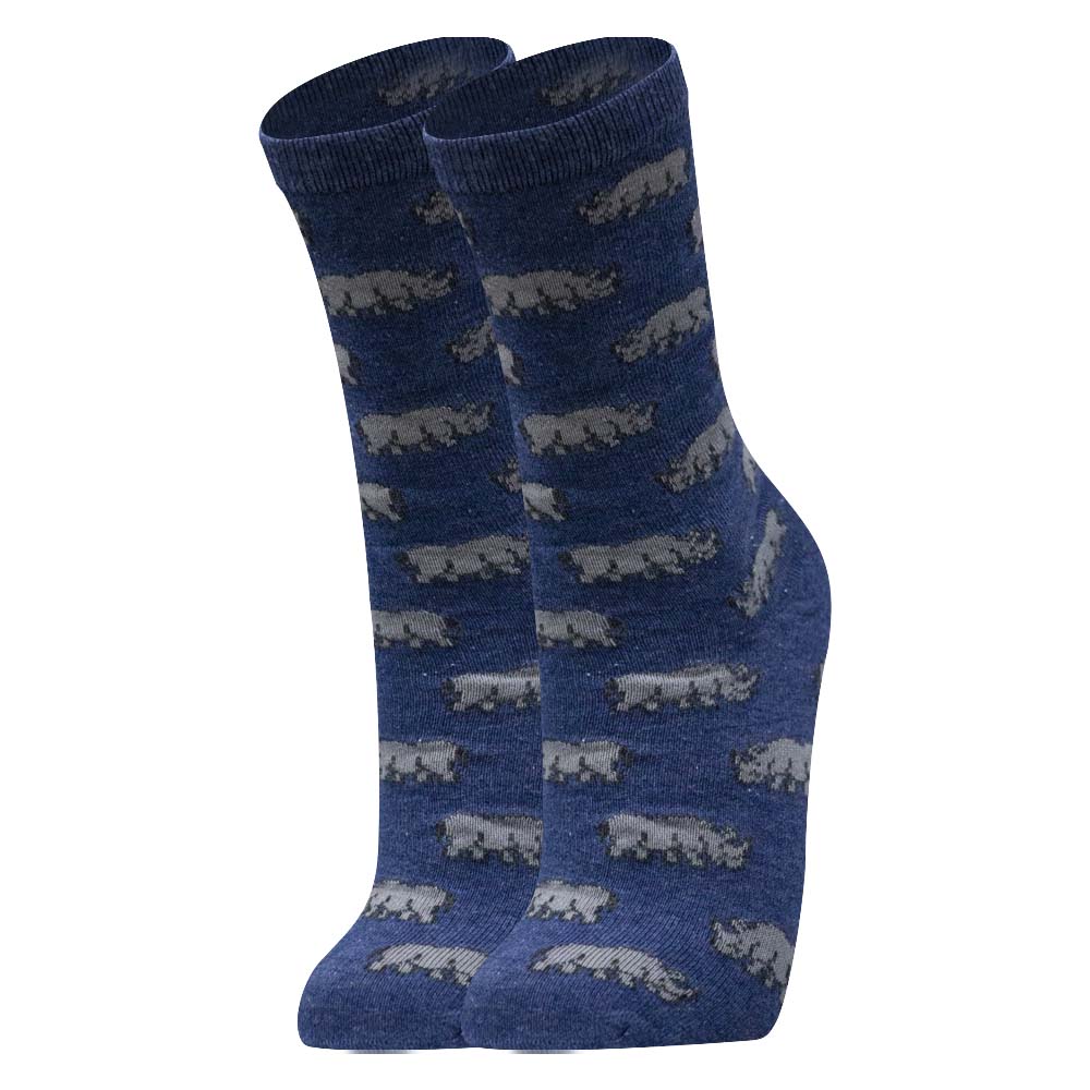 Rhino Print Boy's Crew Socks