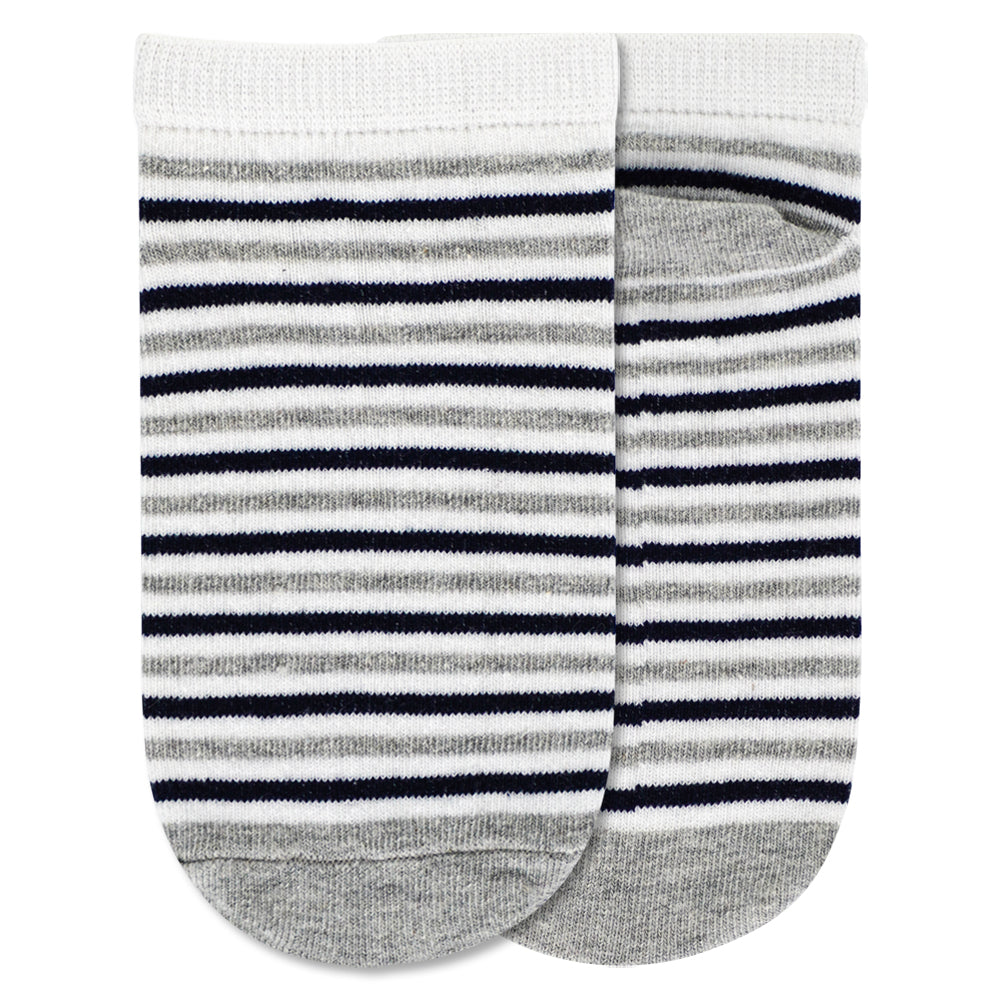 Boys Navy Striped Ankle Socks
