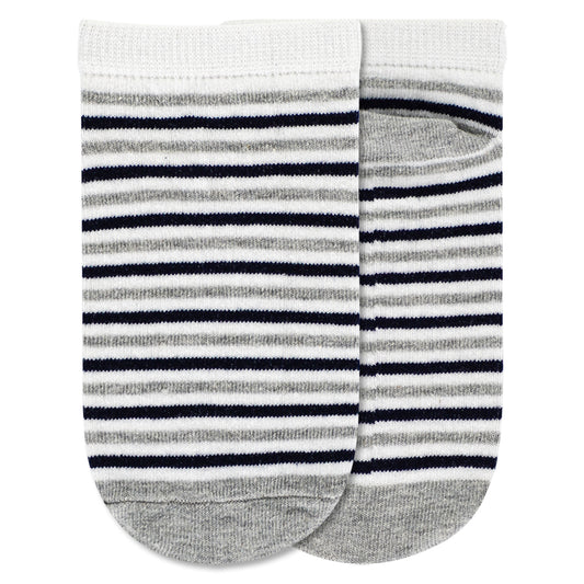 Boys Navy Striped Ankle Socks