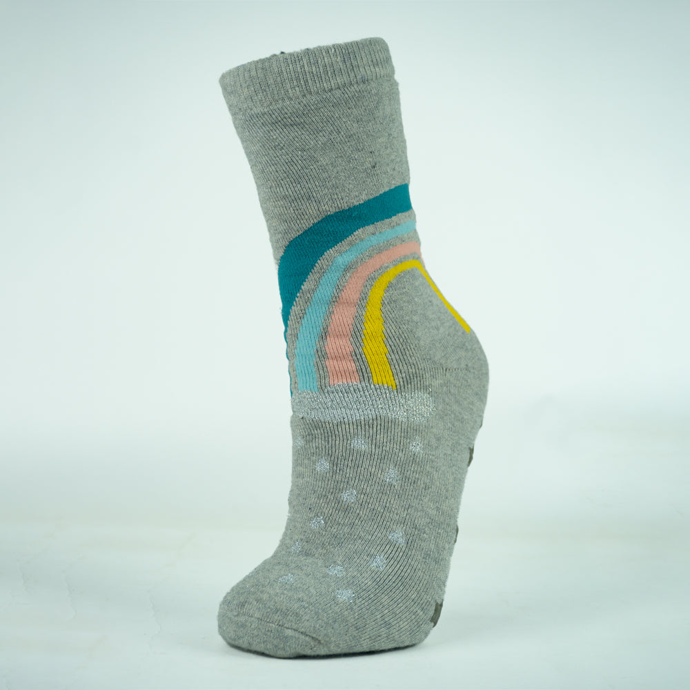 Girls' Rainbow Anti-Slip Crew Socks