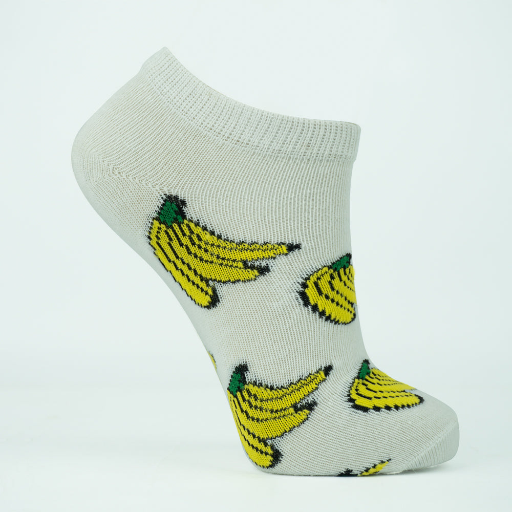 Banana Print Ankle Socks for Girls