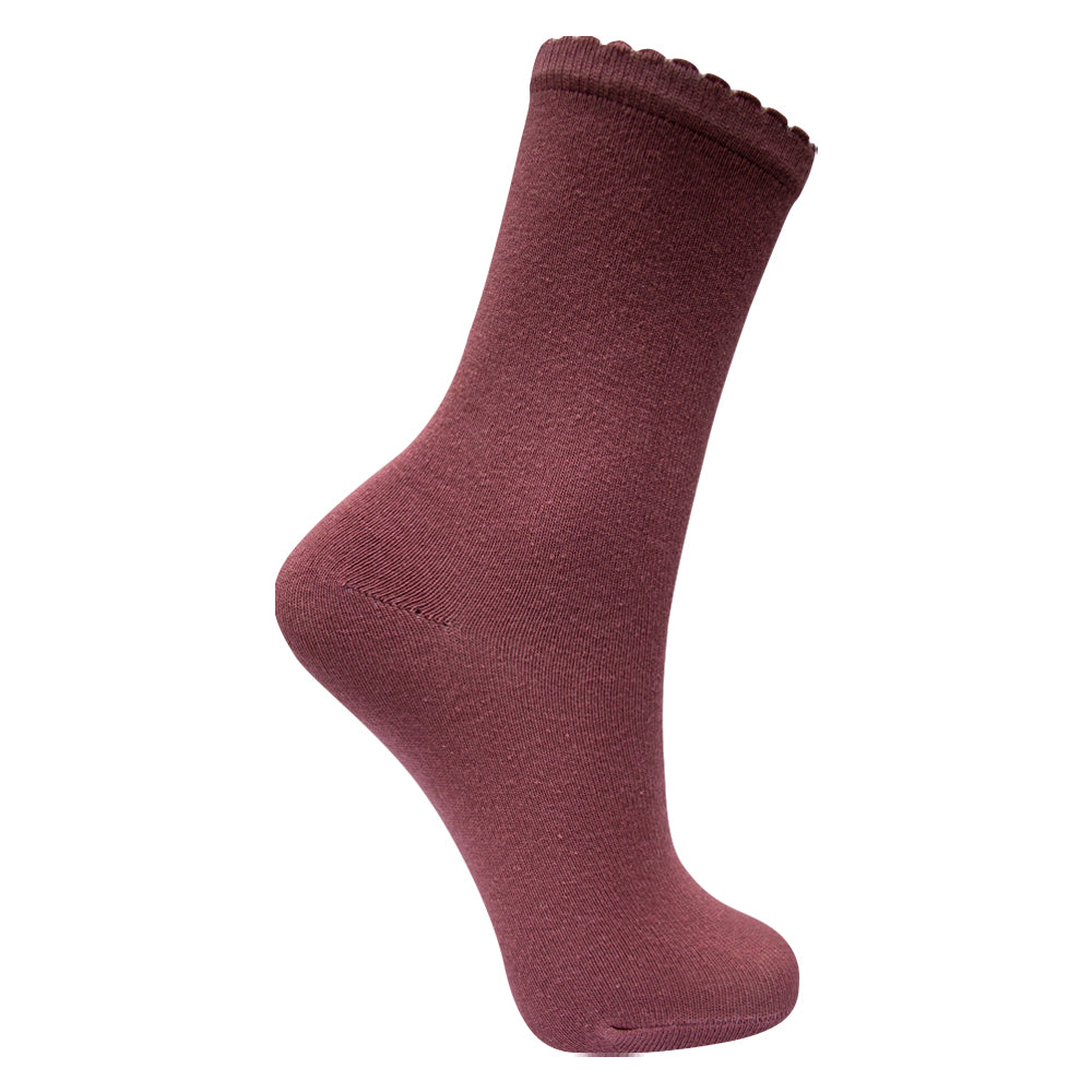 Girls' Cherry Knit Crew Socks
