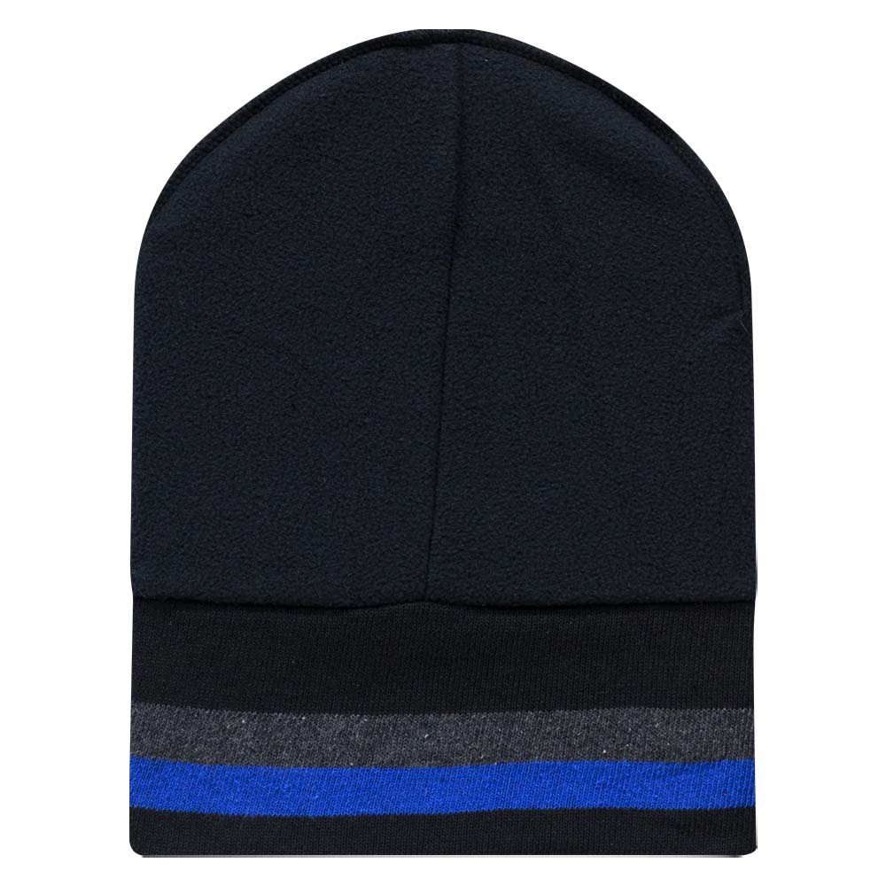 Men Cuffed Beanie Cap with Blue Stripe (RG)