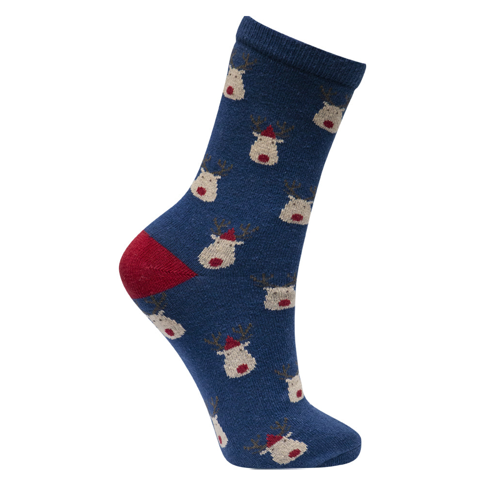 Unisex Cozy Reindeer Print Socks