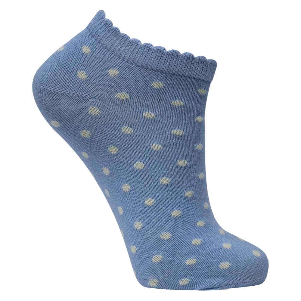 Chic Scalloped Dot Ankle Socks for Girls