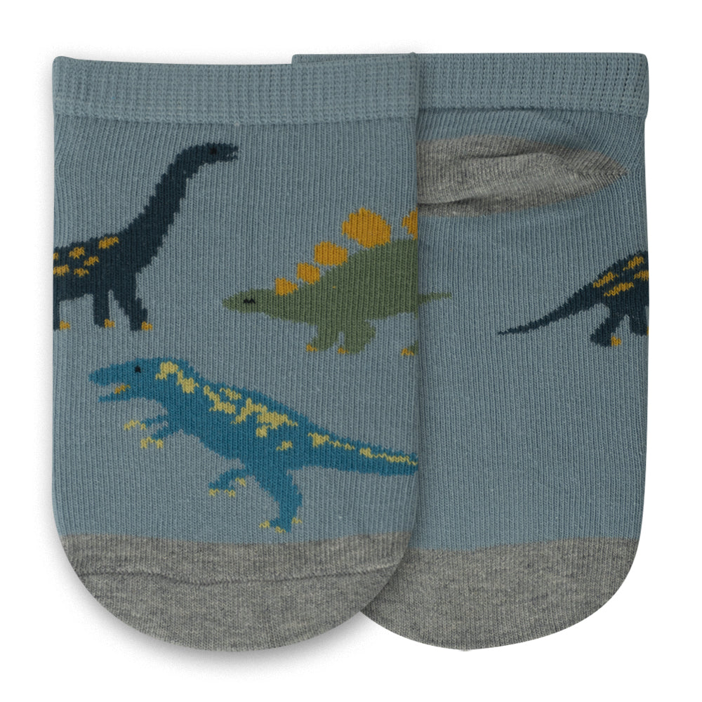 Boy's Dinosaur & Stripe Ankle Socks
