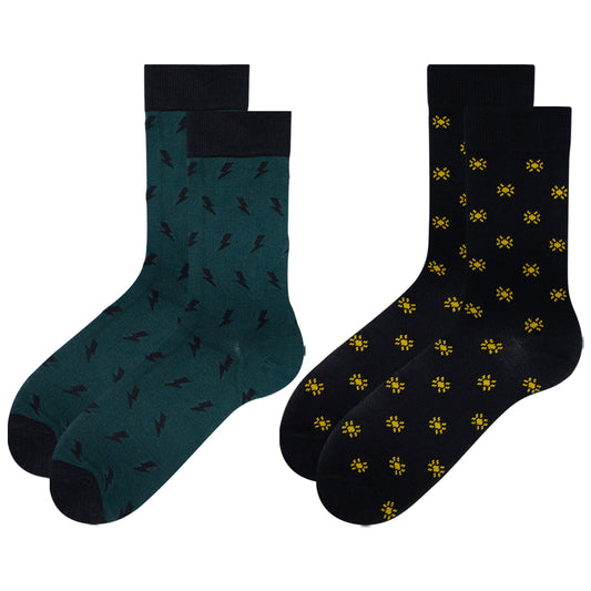 Pack of 2 - Men's Stylish Crew Socks