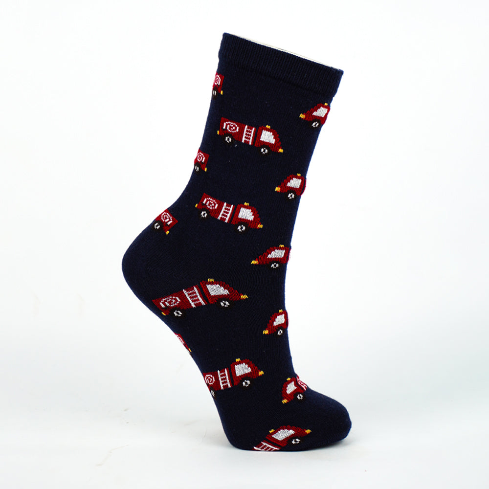 Boys Fire Brigade Print Crew Socks