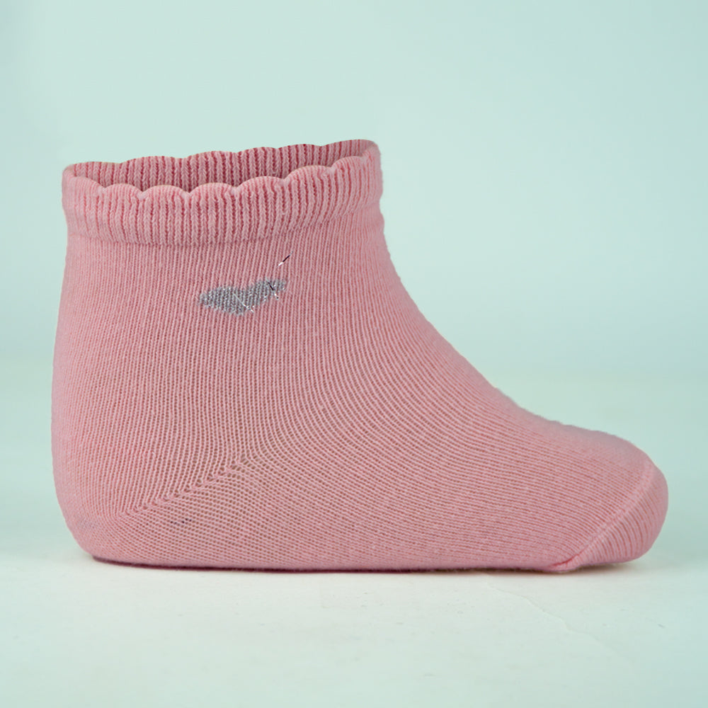 Baby Girl Socks with Silver Lurex Heart