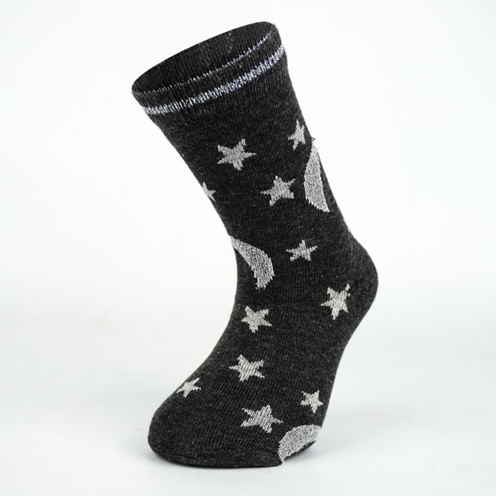 Girls Star & Moon Pattern Socks