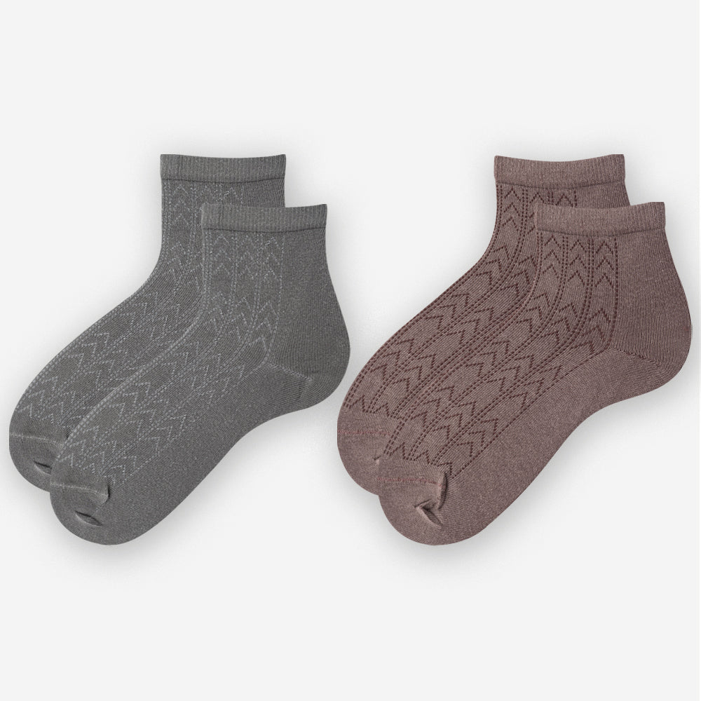 Premium Pointelle Knit Ankle Socks