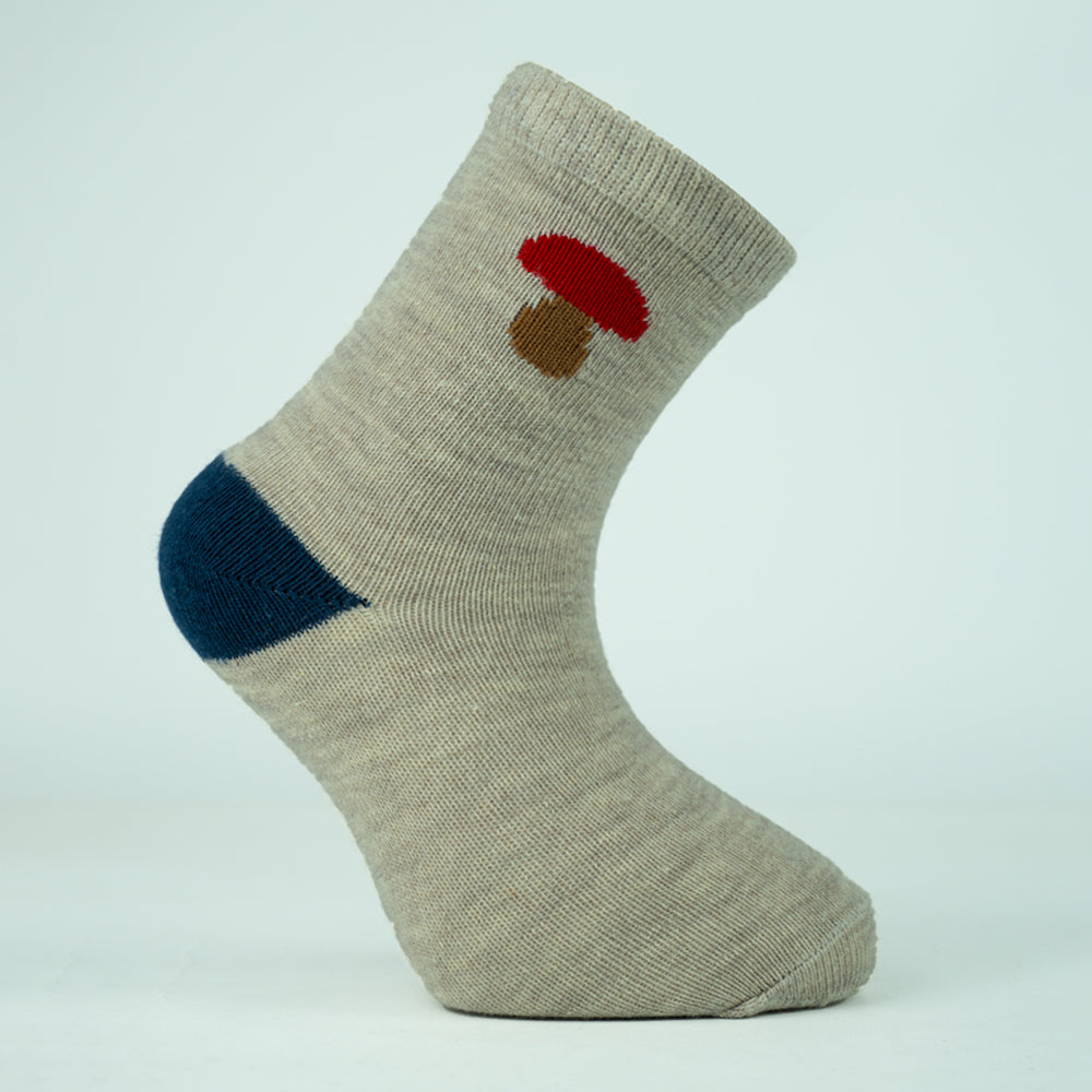 Boys Mushroom Knit Crew Socks