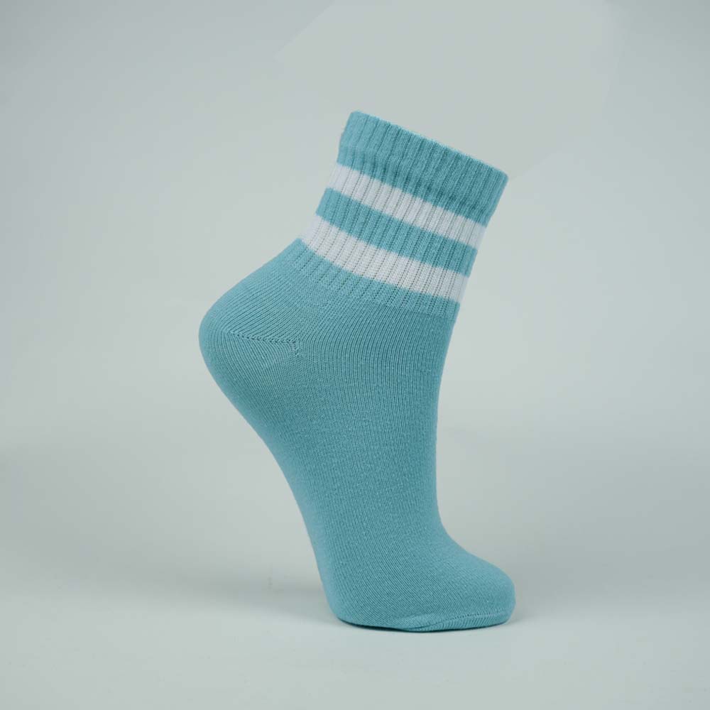 Pastel Blue Crew Socks for Women