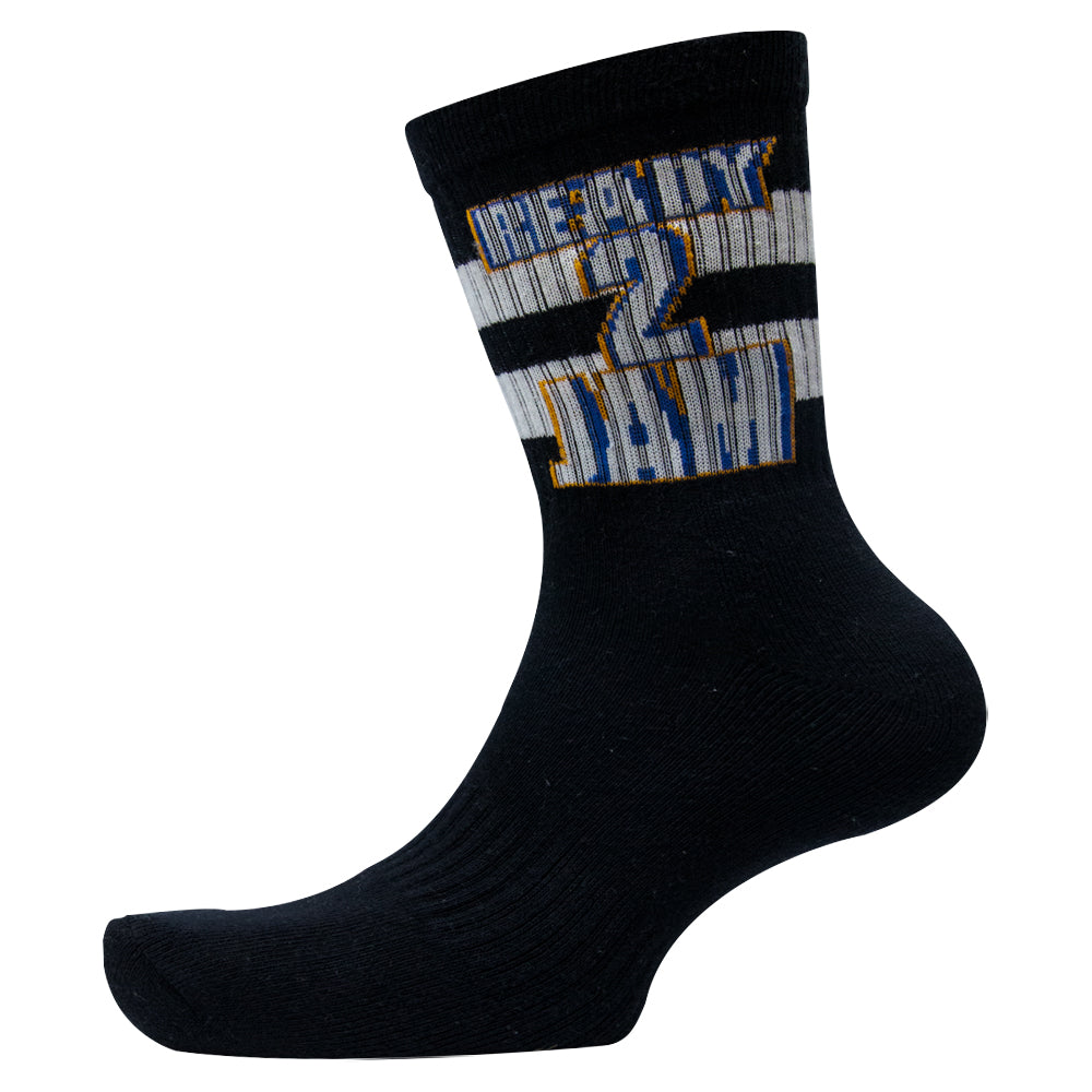 Men Ready To Jam Sporty Black Crew Socks