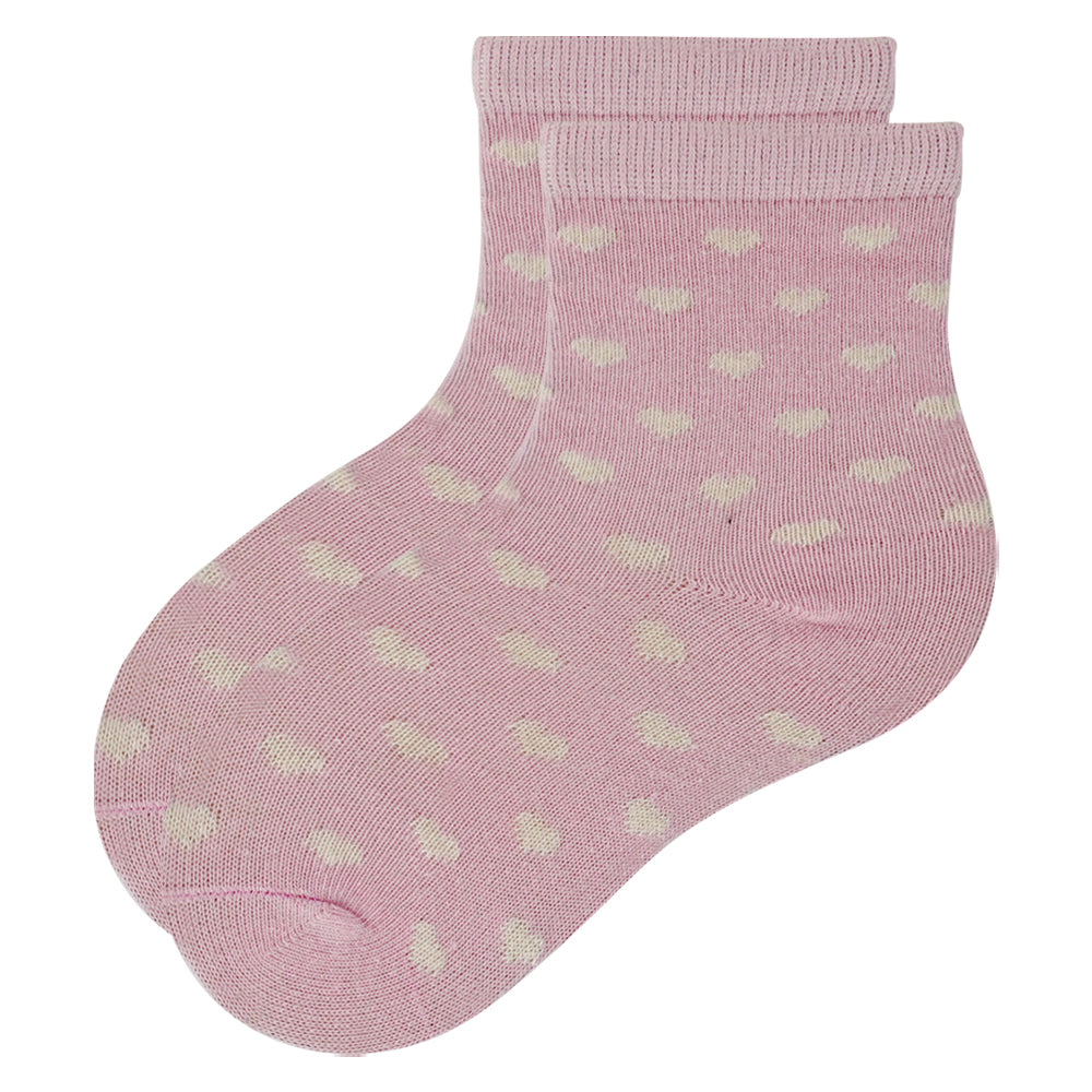 Girls Tiny Hearts Cotton Ankle Socks