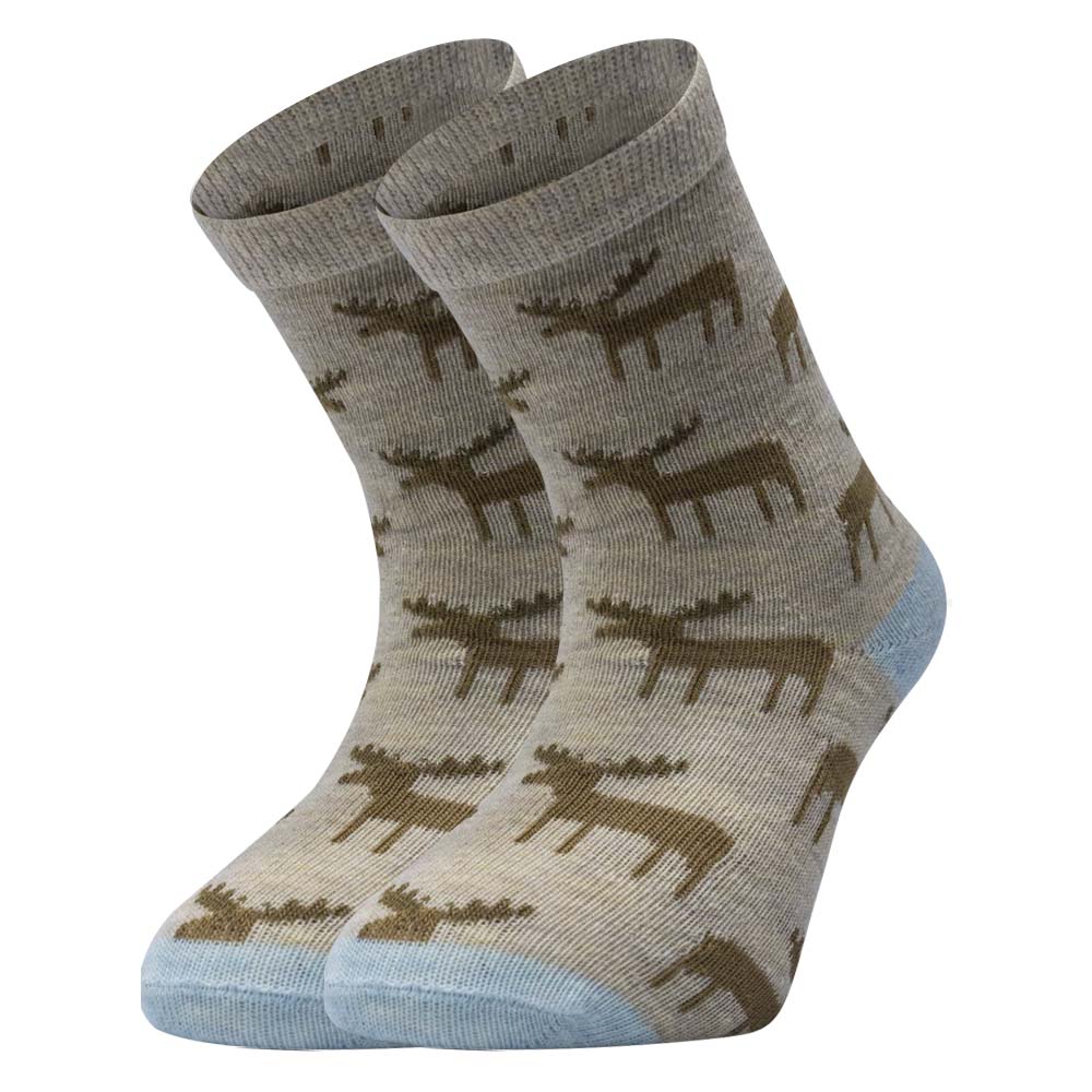 Unisex Moose Print Toddler Socks