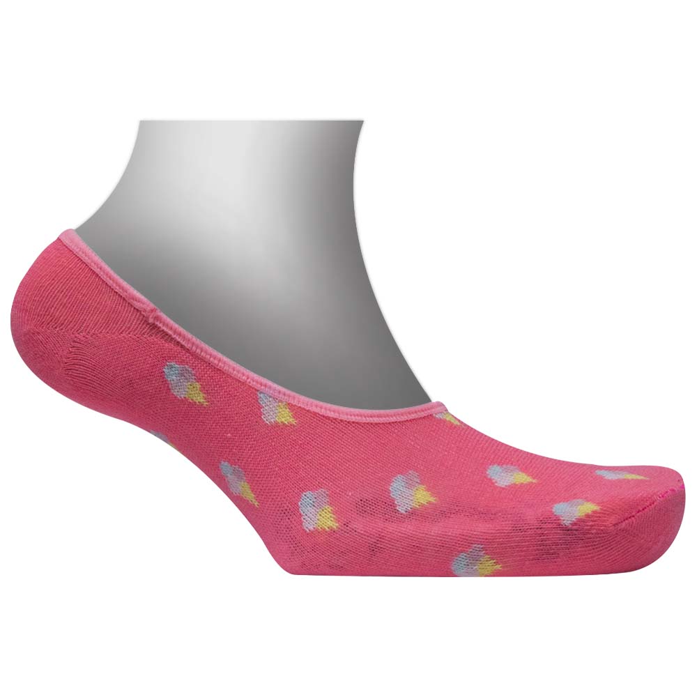 Girls Pink No Show Socks