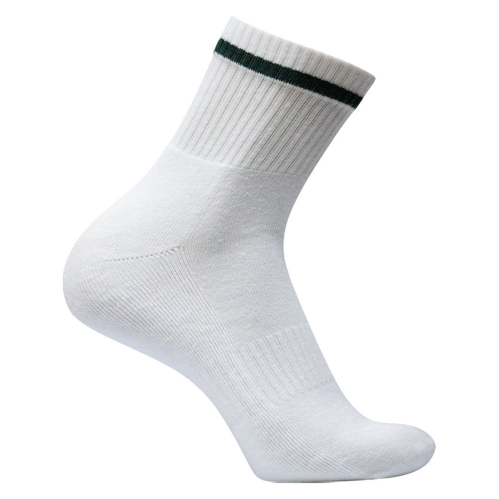 Men Premium Green Stripe Crew Socks