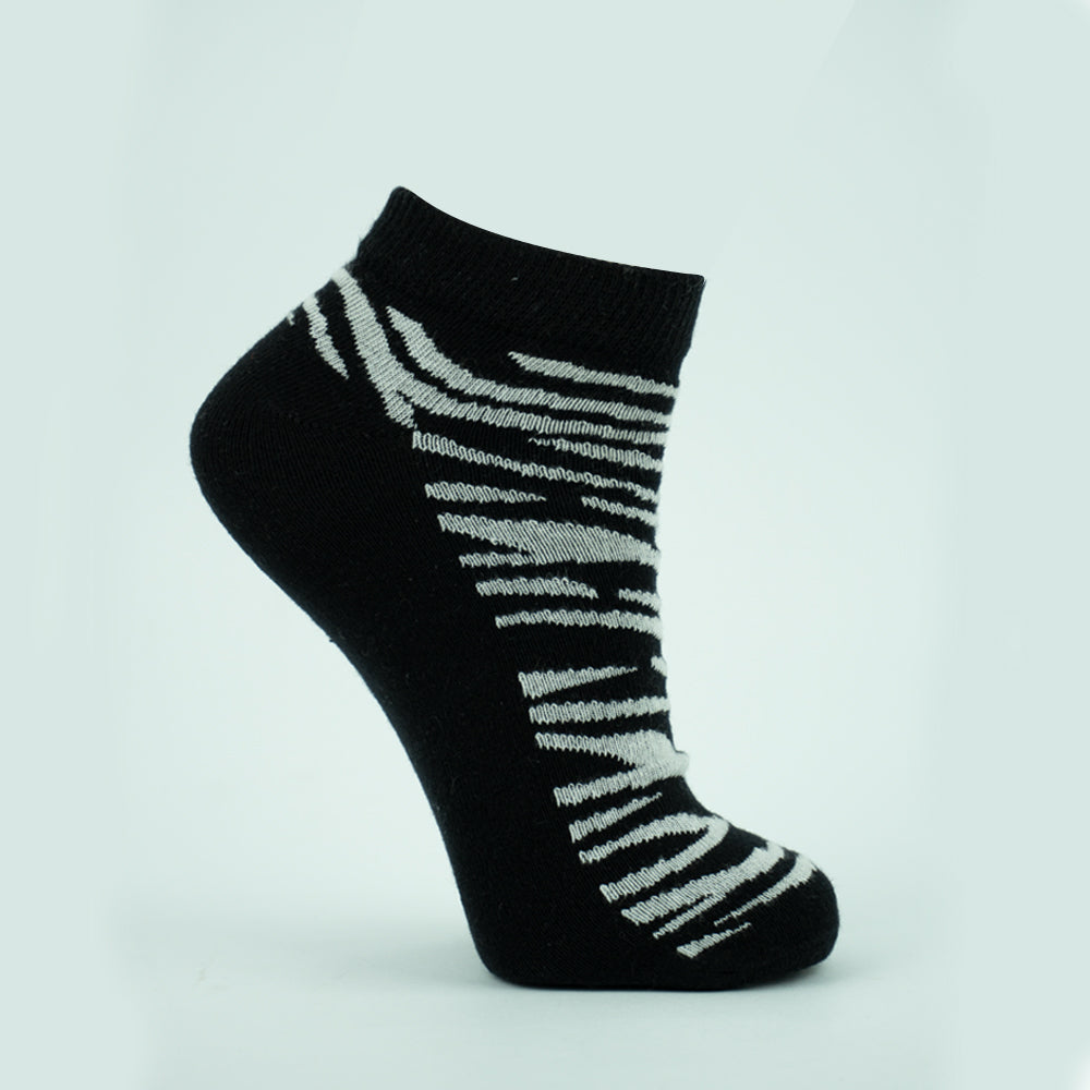 Zebra Print Ankle Socks for Women