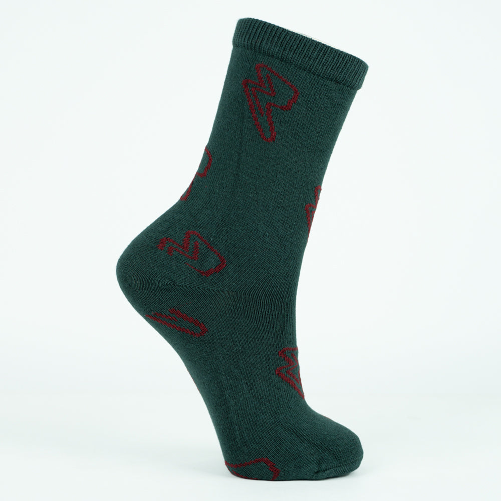 Boys’ Lightning Bolt Pattern Crew Socks