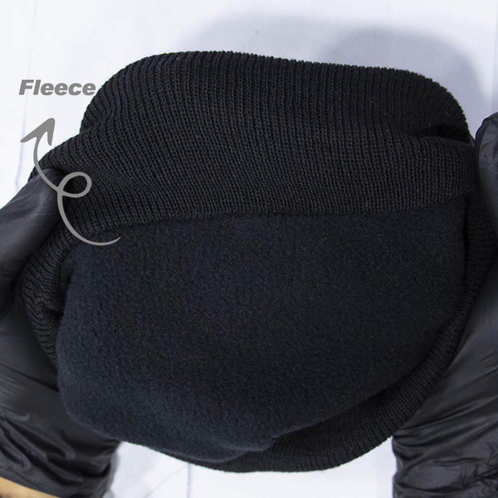 Classic Black Cuffed Beanie Cap for Men (RG)