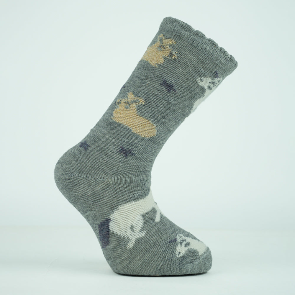 Magical Unicorn Grey Girls Socks