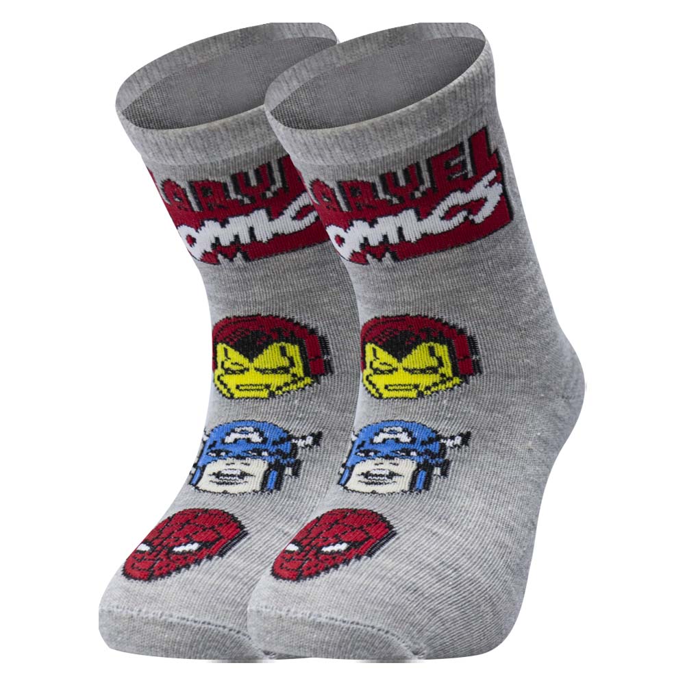 Marvel Comics Print Boys Short Crew Socks