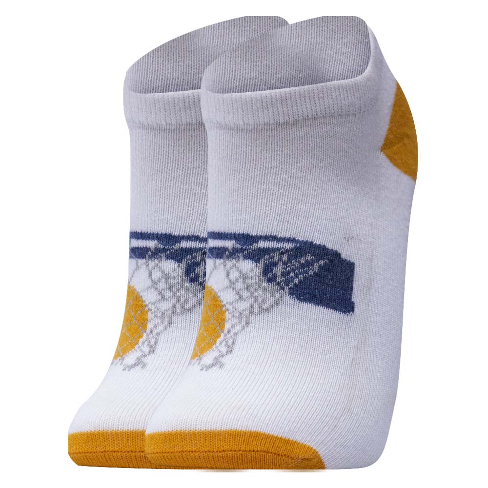 Basketball Hoop & Ball Design Boy's Ankle Socks