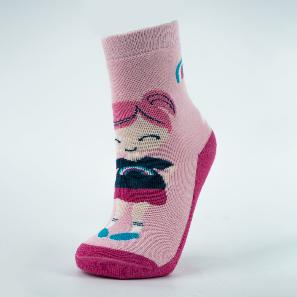 Girl Anti-Slip Doll Crew Socks