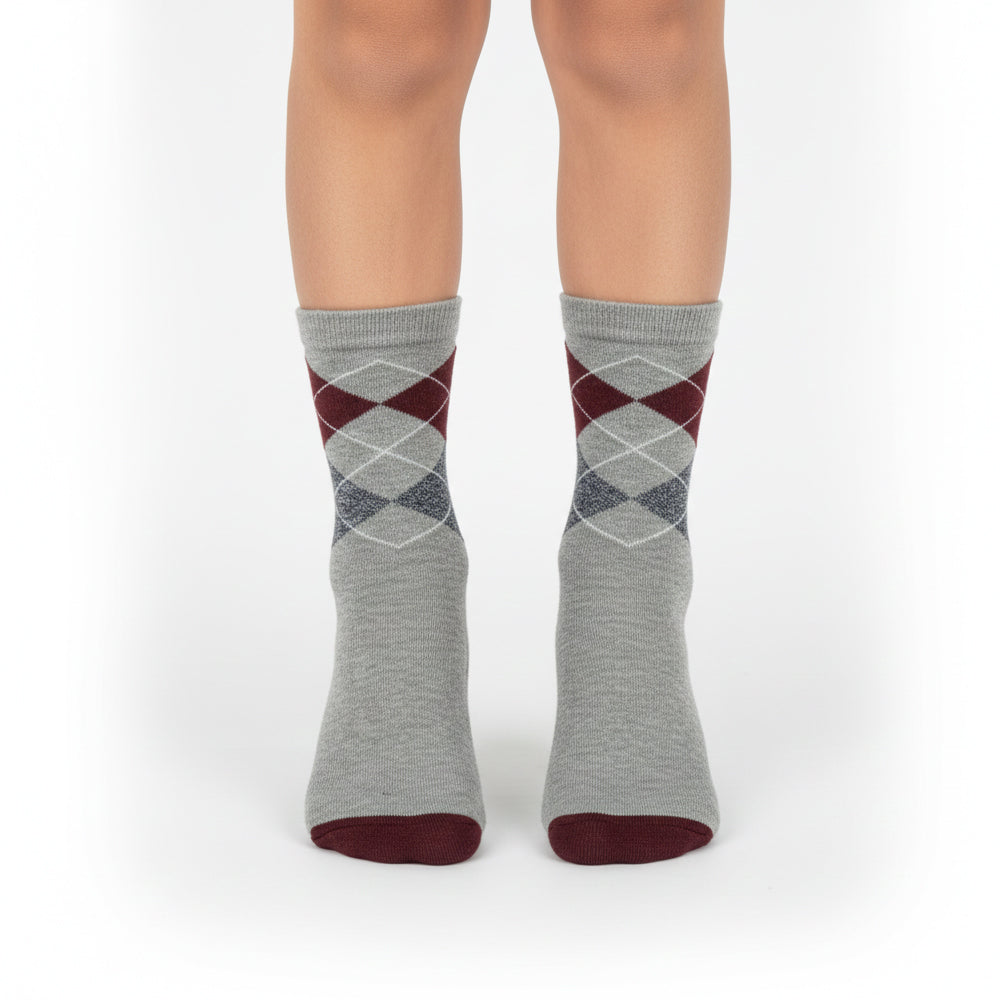 Boys' Classic Argyle Crew Socks