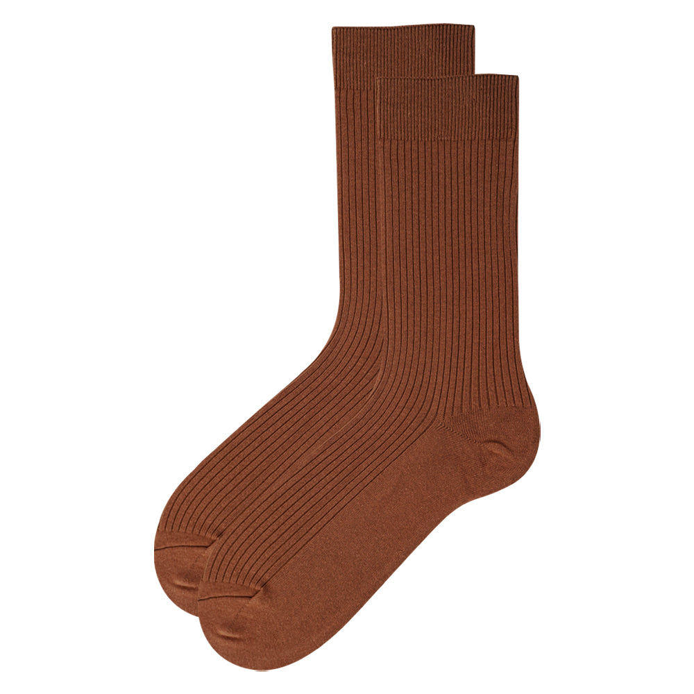Men Classic Ribbed Crew Socks