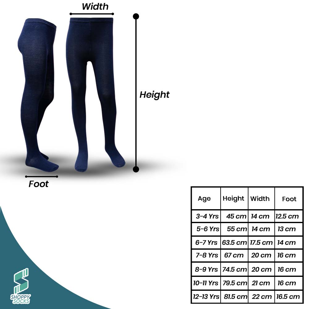 Navy Cotton Blend Girl's Tights (CJ)