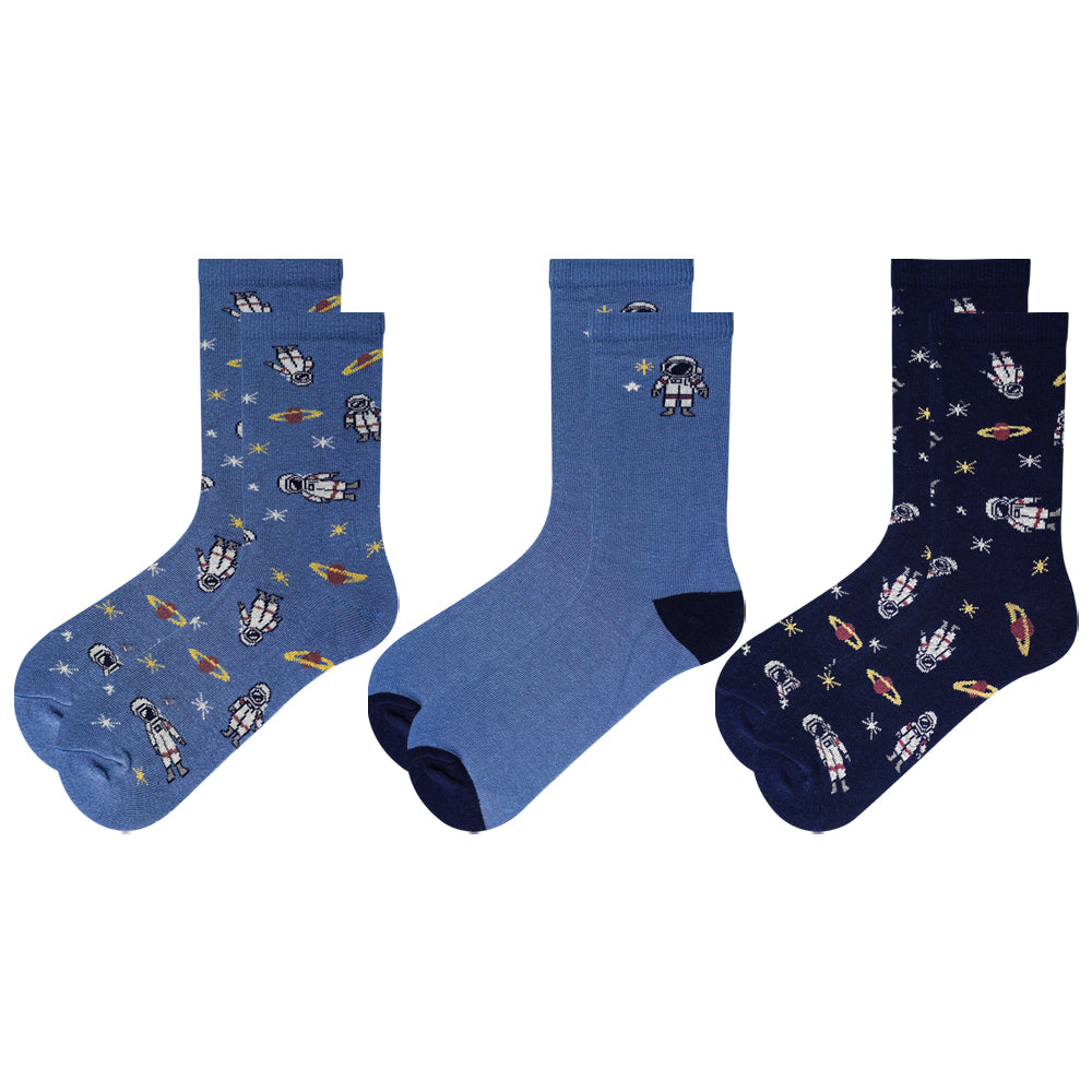 Boys Space Adventure Crew Socks