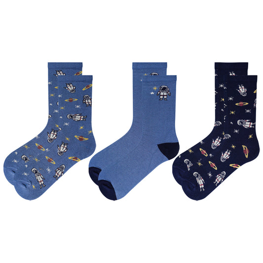 Boys Space Adventure Crew Socks