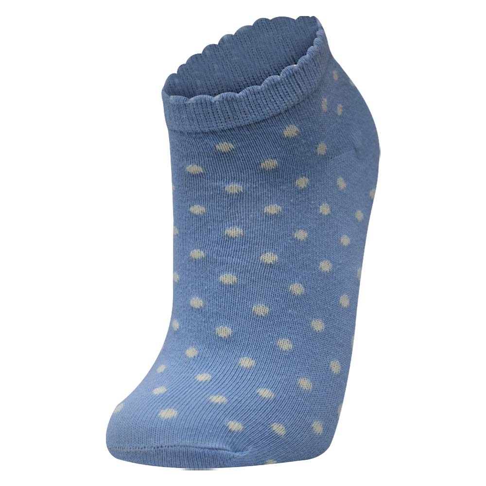 Chic Scalloped Dot Ankle Socks for Girls